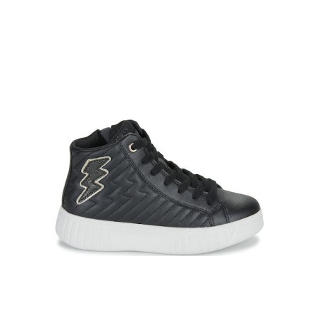GEOX J MIKIROSHI ΠΑΙΔΙΚΑ SNEAKERS HIGH ΑΝΑΤΟΜΙΚΑ ΜΑΥΡΑ J56DVE000BCC9999  